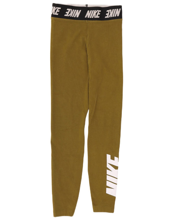 Damskie legginsy Nike Graphic UK 4 XS Zielone, bawełniane sportowe