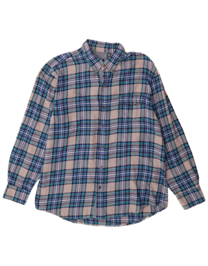Koszula flanelowa męska Izod XL w niebieską kratkę, bawełniana