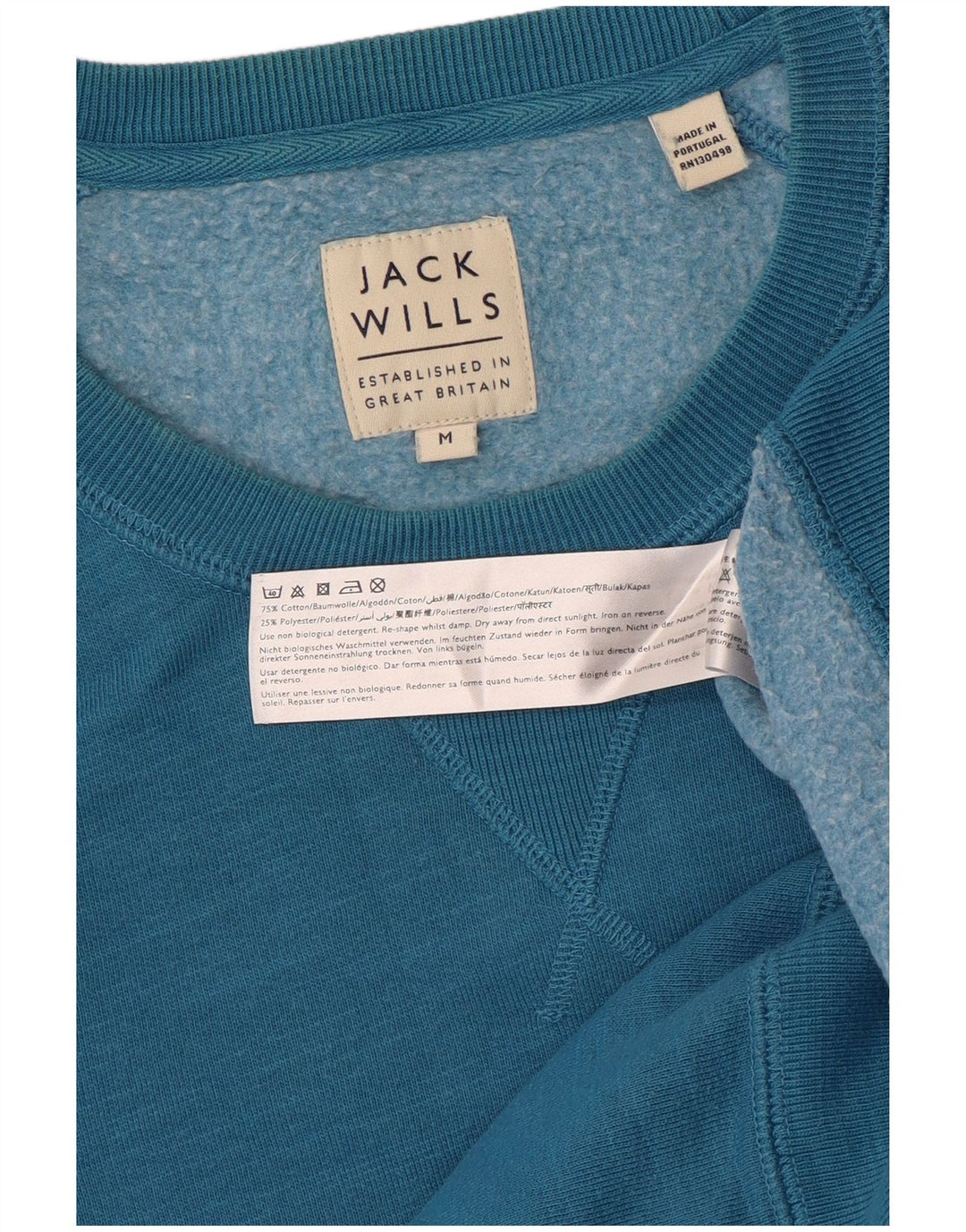 Męska bluza z grafiką Jack Wills, średnioniebieska, bawełniana