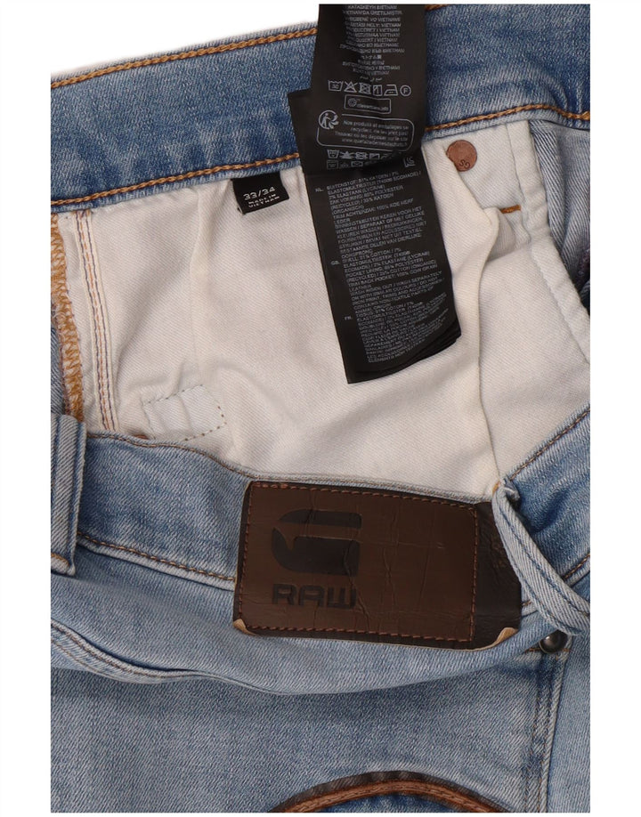 Męskie jeansy skinny G-STAR W33 L34 Niebieskie bawełniane