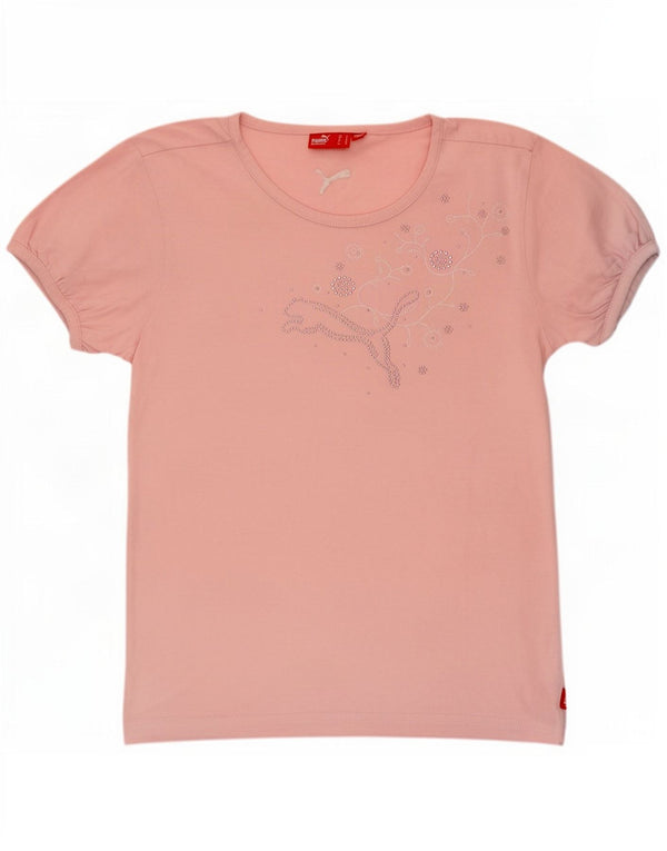 Damska koszulka z grafiką Puma Top UK 10 Small Pink