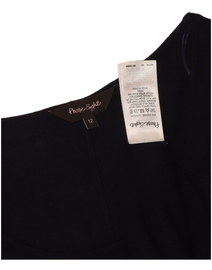 Bluzka damska z długim rękawem PHASE EIGHT UK 12 Średni granatowy wiskoza