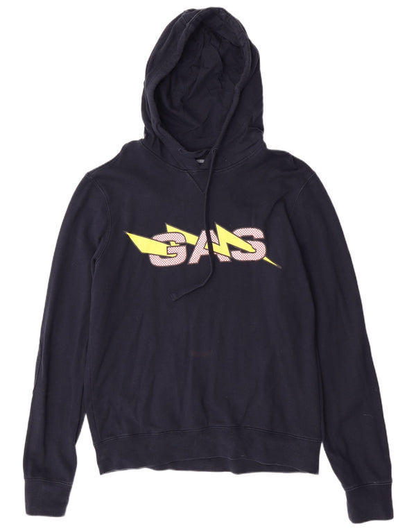 Męski sweter z kapturem Gas, 2XL, granatowy, bawełniany