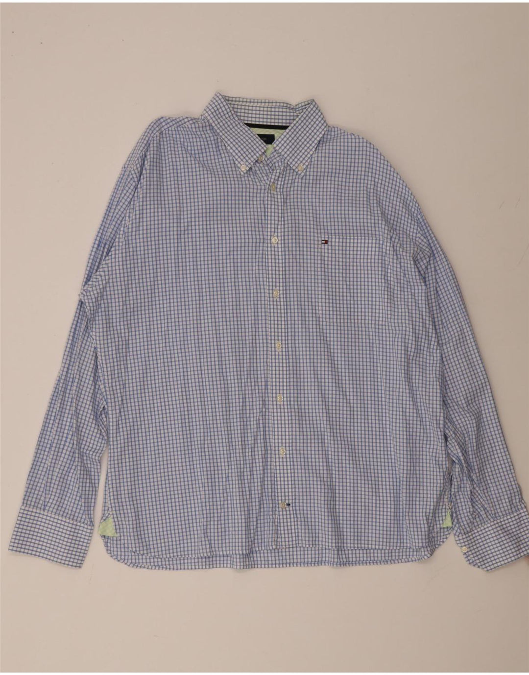Koszula męska Tommy Hilfiger 2XL, bawełniana niebieska kratka