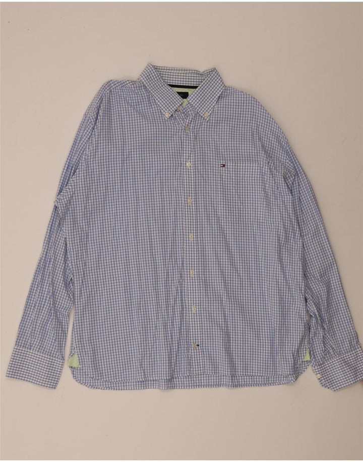 Koszula męska Tommy Hilfiger 2XL, bawełniana niebieska kratka