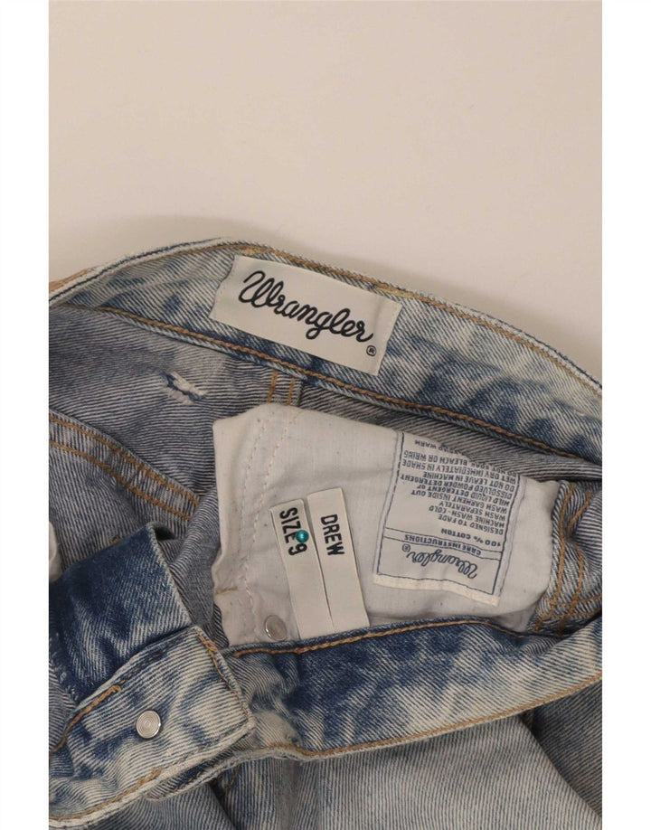 Dżinsy damskie Wrangler Drew Distressed Tapered US 9 Medium W28 L28 Niebieskie