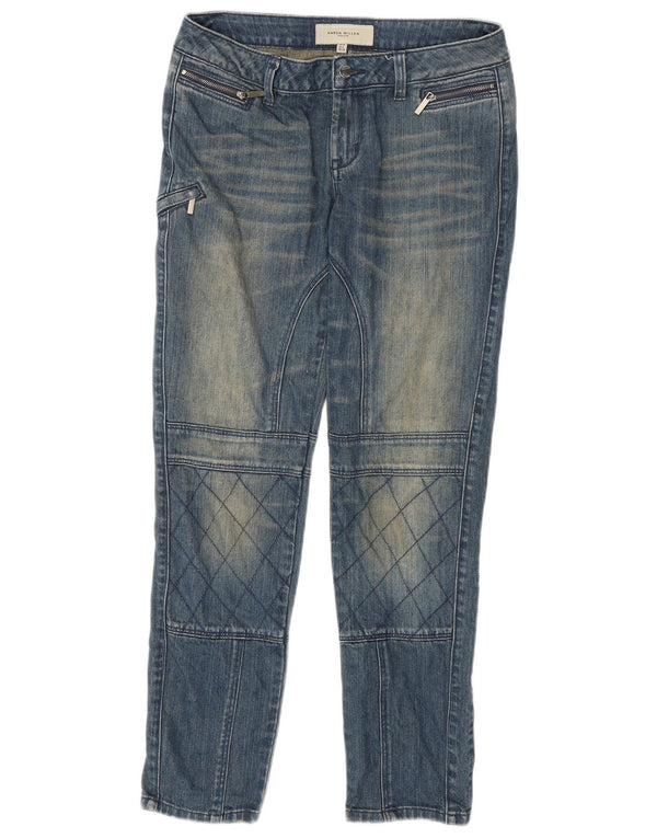 Karen Millen Damskie Cargo Slim Jeans UK 10 Small W30 L29 Niebieska bawełna