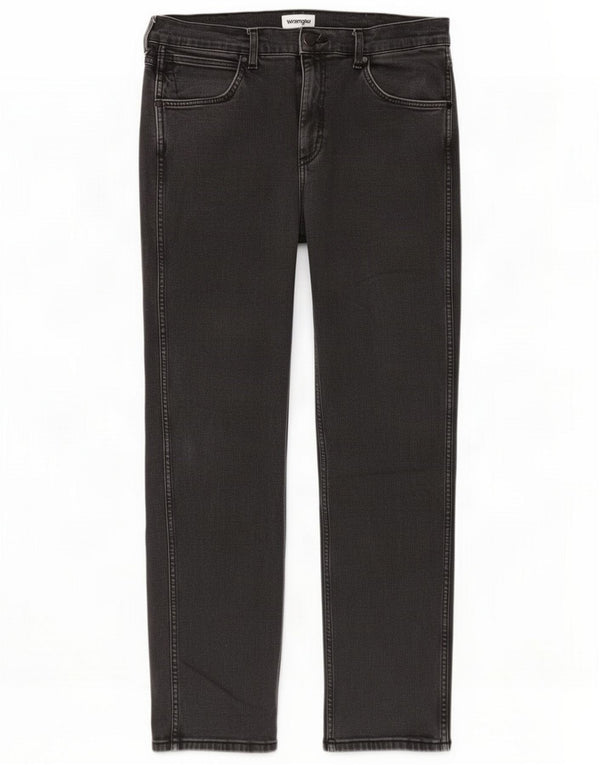 Wrangler Mens Greensboro Regular Straight Jeans W34 L34 Grey Cotton