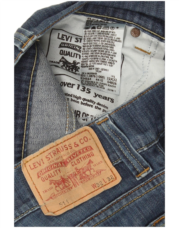 Męskie jeansy Levi's 511 Slim W32 L32 Niebieska bawełna