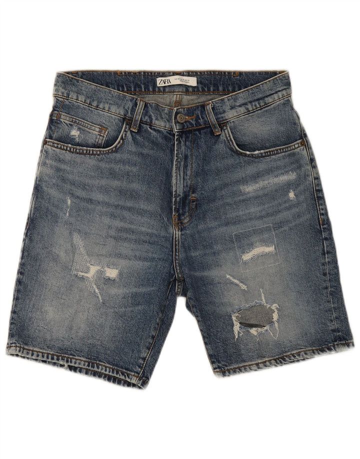 Męskie spodenki jeansowe Zara w trudnej sytuacji EU 40 Medium W31 niebieskie
