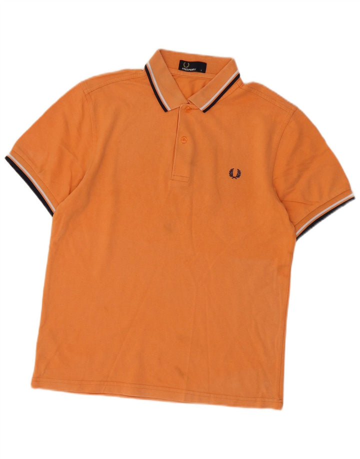 Męska koszulka polo FRED PERRY, mała, pomarańczowa, bawełniana