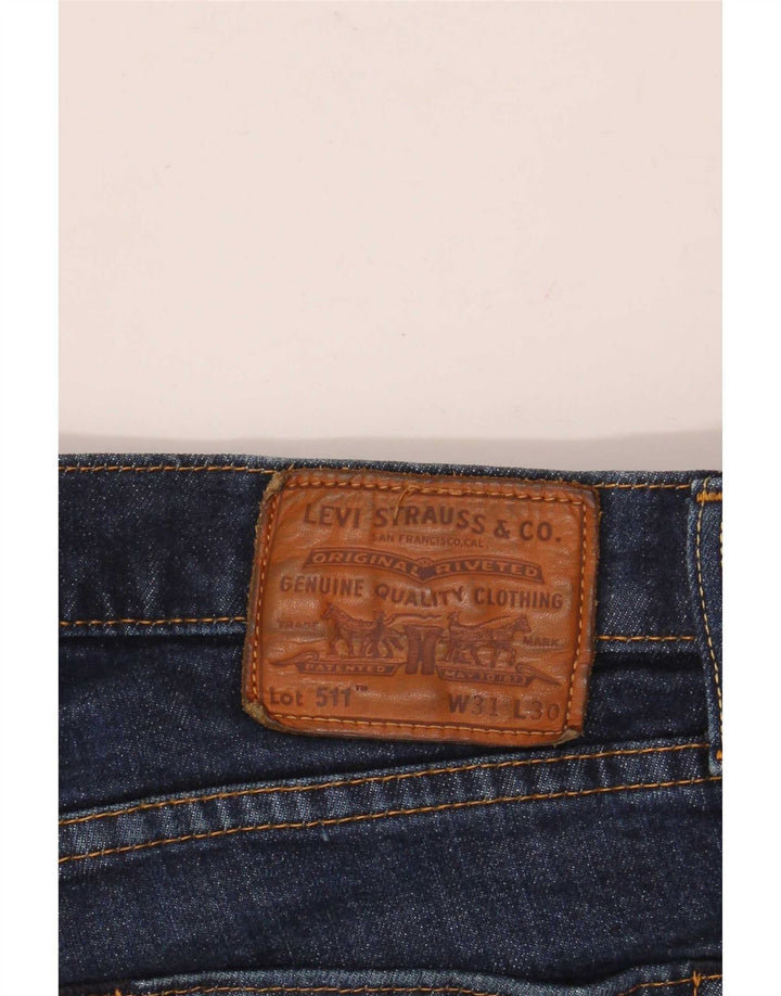 Męskie jeansy Levi's 511 Slim W31 L30 Niebieska bawełna