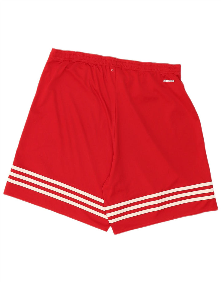 Męskie spodenki sportowe Adidas Climalite, duże, czerwone, poliestrowe