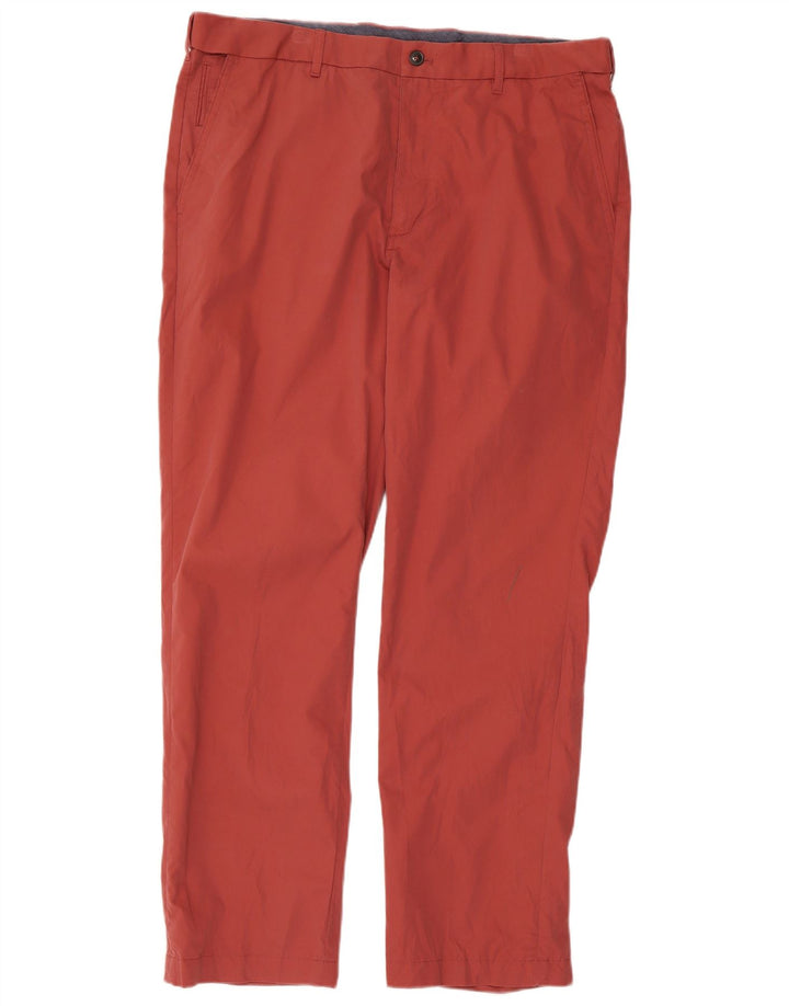 Męskie spodnie chino Marks & Spencer Blue Harbor o regularnym kroju W38 L31 czerwone