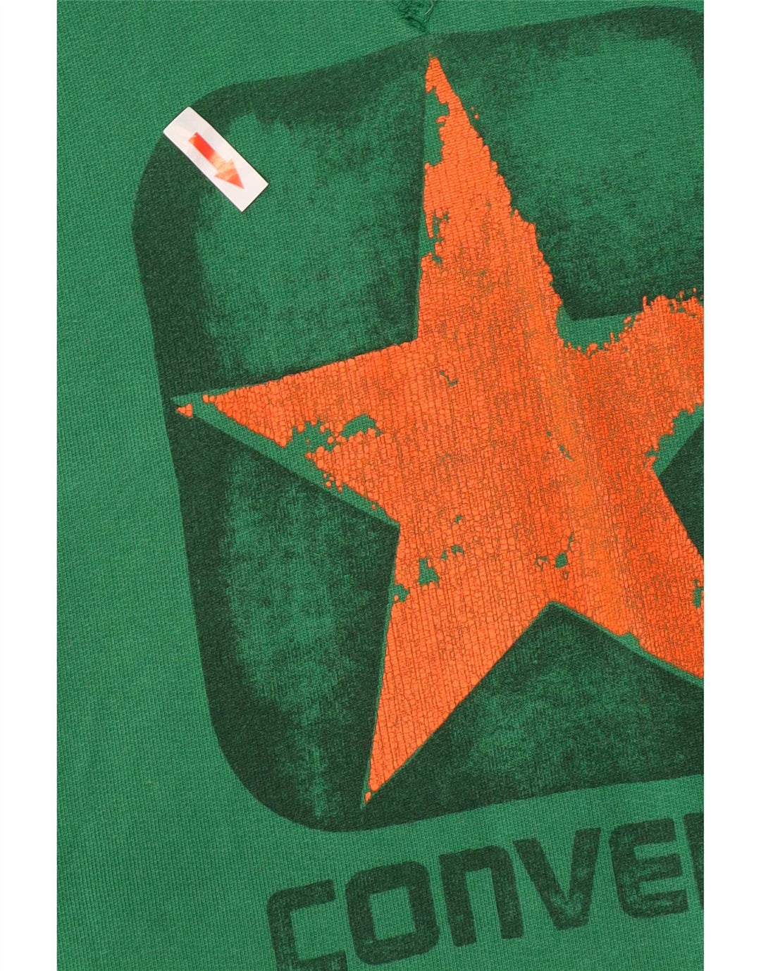 Converse Męski sweter z kapturem z grafiką, duży, zielony, bawełniany