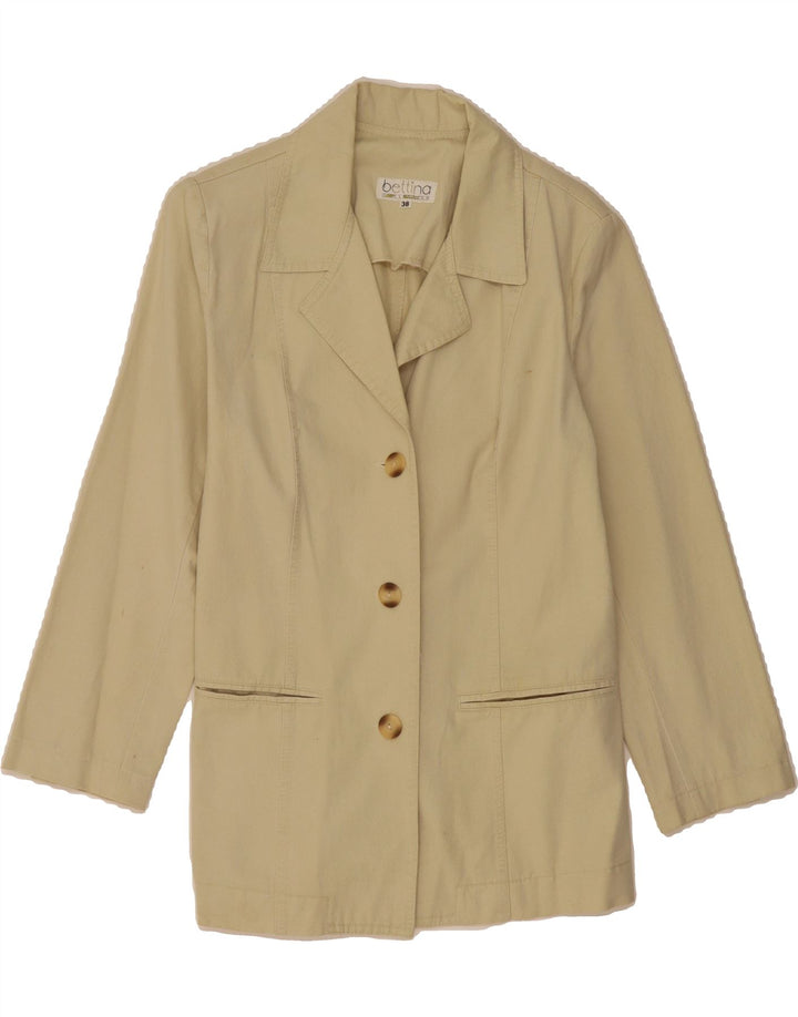 BETTINA Womens 3 Button Blazer Jacket EU 38 Medium Beige Vintage Bettina and Second-Hand Bettina from Messina Hembry 