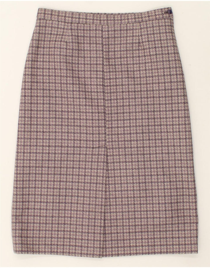 VINTAGE Womens Straight Skirt W30 Medium Grey Houndstooth Vintage Vintage and Second-Hand Vintage from Messina Hembry 