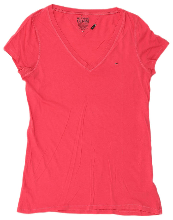 T-shirt damski Tommy Hilfiger Top UK 14, duży, różowy