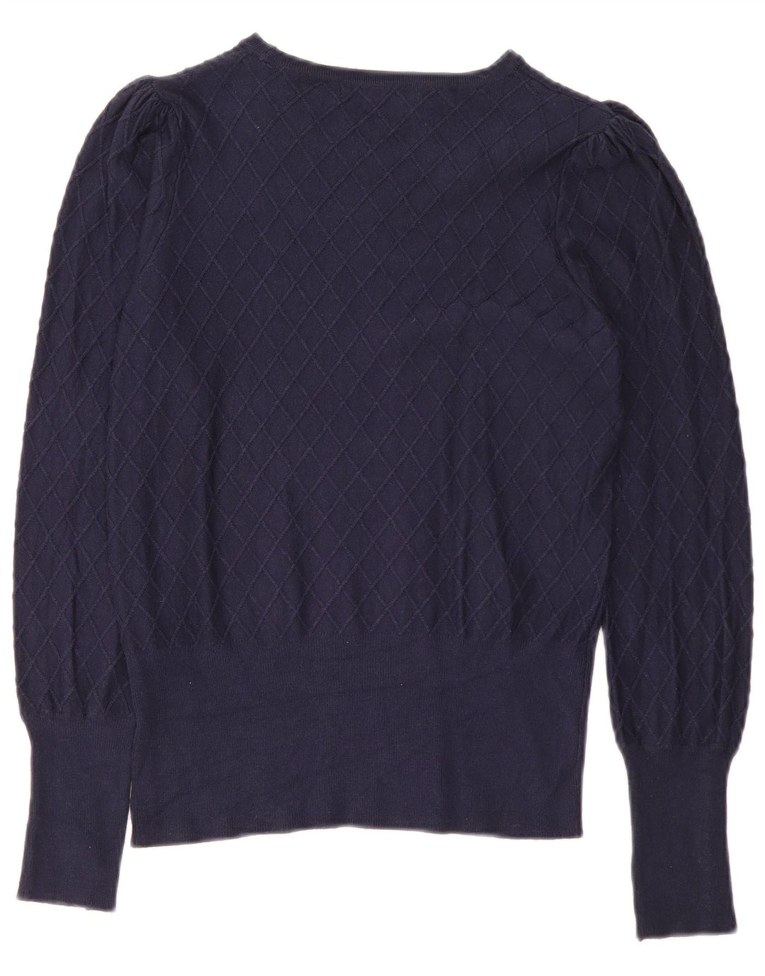 Marks & Spencer Damski sweter z dekoltem w łódkę, UK 8, mały, granatowy