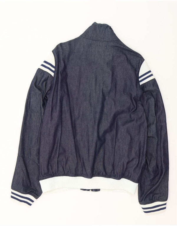 SERGIO TACCHINI Mens Bomber Jacket UK 40 Large Navy Blue Colourblock