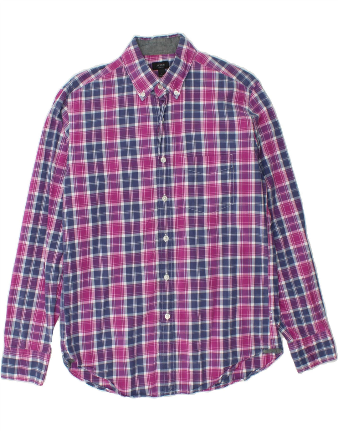 J. CREW Mens Tartan Shirt Small Purple Check Cotton Vintage J. Crew and Second-Hand J. Crew from Messina Hembry 