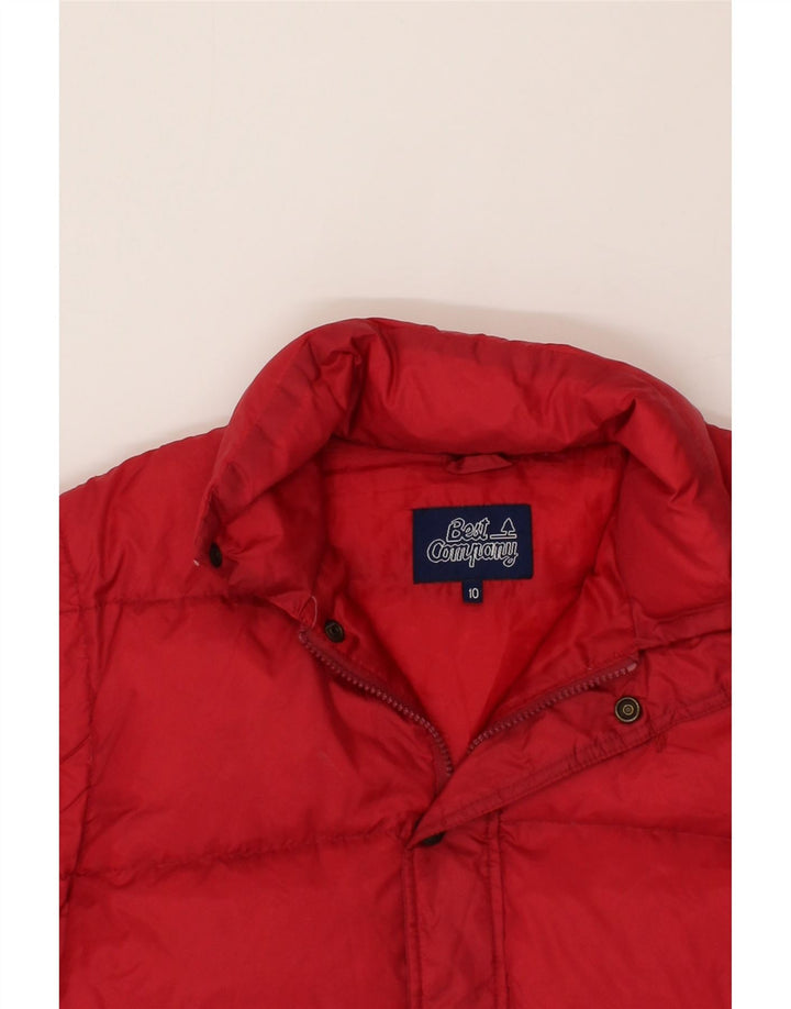 BEST COMPANY Womens Padded Jacket UK 10 Small Red Nylon Vintage Best Company and Second-Hand Best Company from Messina Hembry 