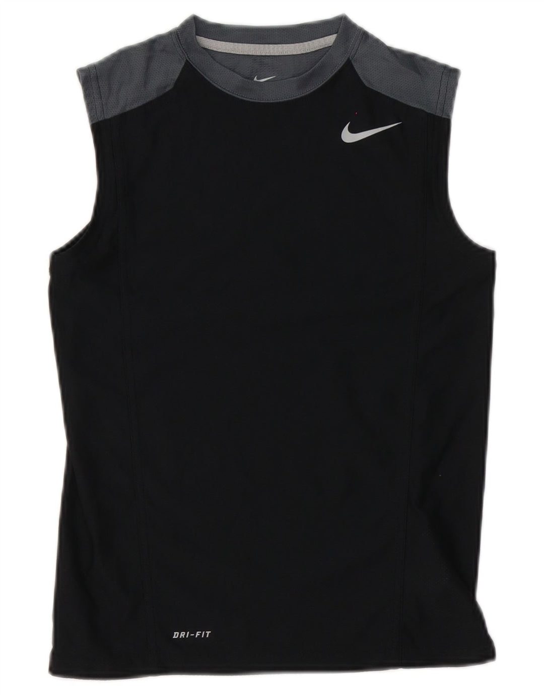 Damska kamizelka Nike Dri Fit Top UK 10, mały, czarny poliester z blokami kolorów