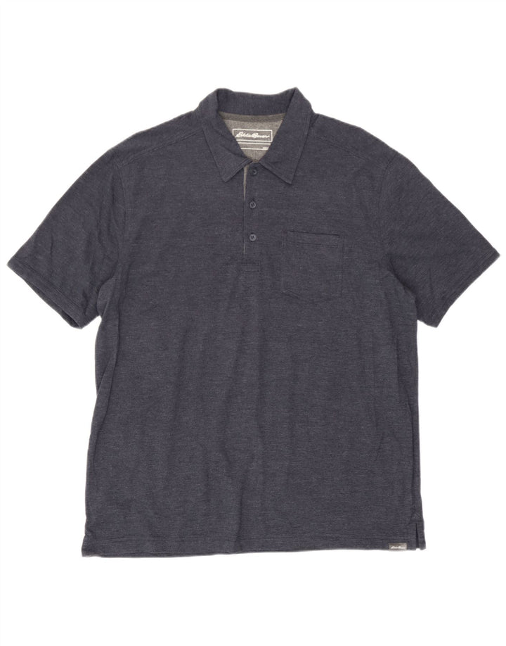Męska koszulka polo Eddie Bauer, duża, granatowa, bawełniana