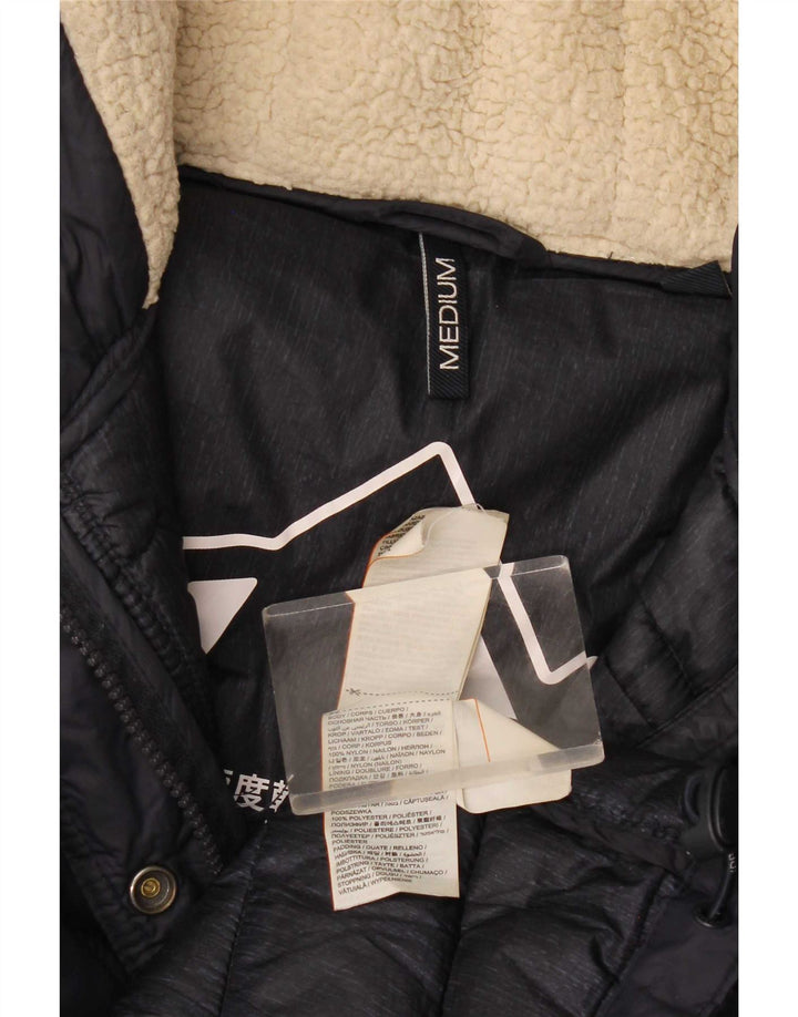 Damska wyściełana kurtka z kapturem Superdry UK 14, średni granatowy nylon
