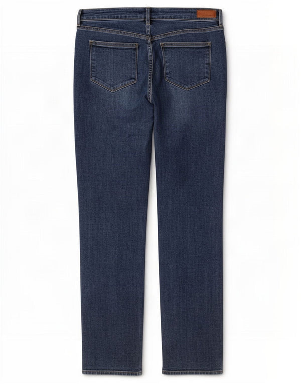 Fat Face Womens Straight Jeans UK 14 Large W34 L30 Navy Blue Cotton