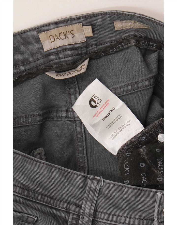 Dack's Męskie jeansy slim IT 52 XL W34 L31 Szara bawełna