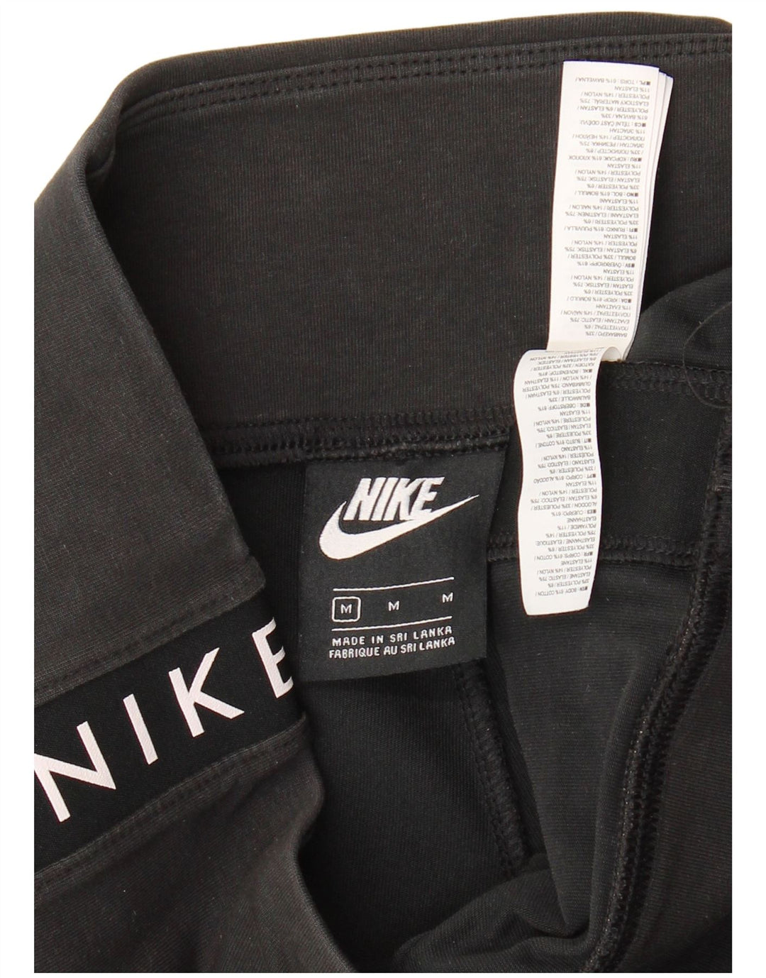 Damskie spodenki sportowe Nike Graphic UK 12, średnie czarne, bawełniane