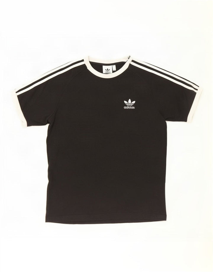 Adidas Męski T-shirt Top Średni Czarny Bawełniany
