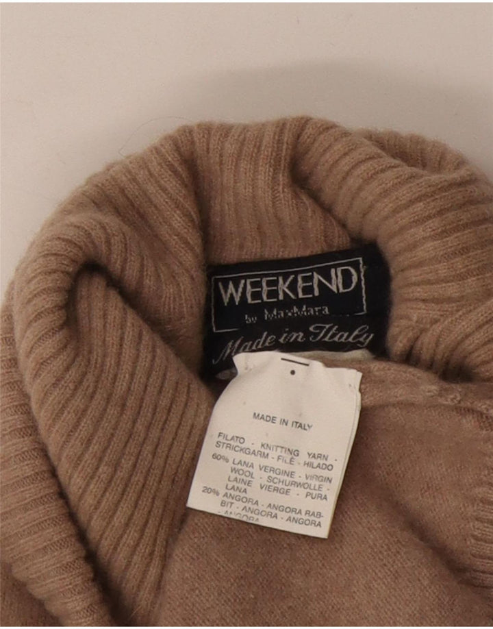 Sweter damski Max Mara Weekend z wywijanym dekoltem UK 12 średni beż