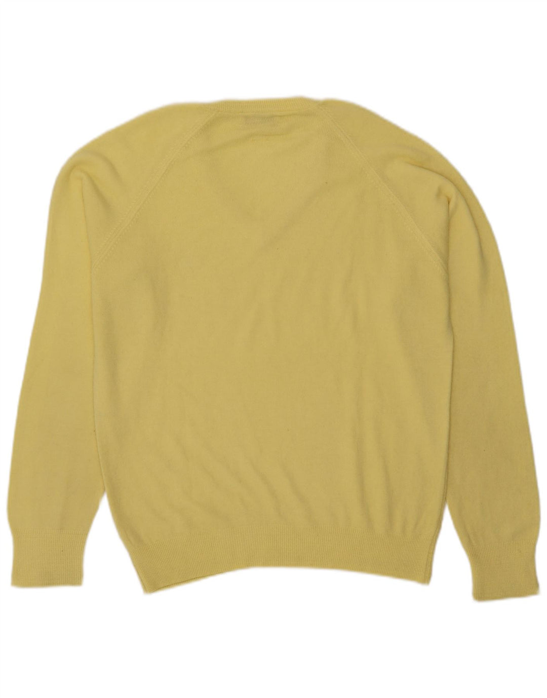 Męski sweter Kappa z dekoltem w kształcie litery V, średni żółty akryl