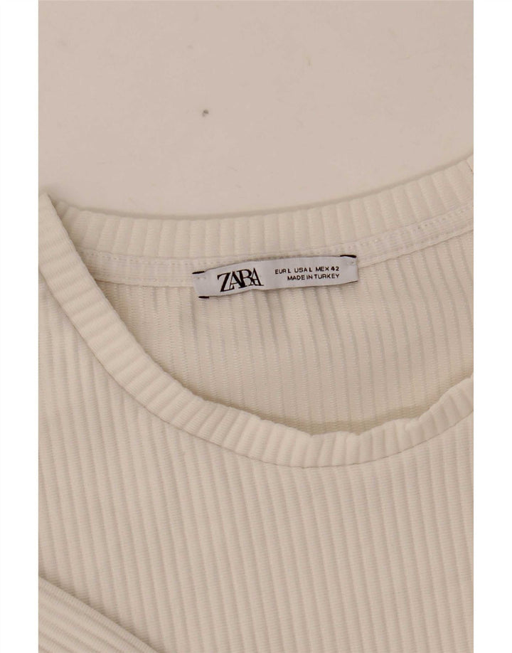 Męski T-shirt Zara, duży, biały