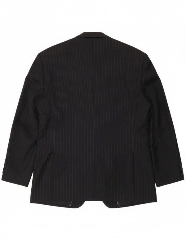 Męska marynarka Pierre Cardin zapinana na 2 guziki UK 44 2XL Granatowa w prążki