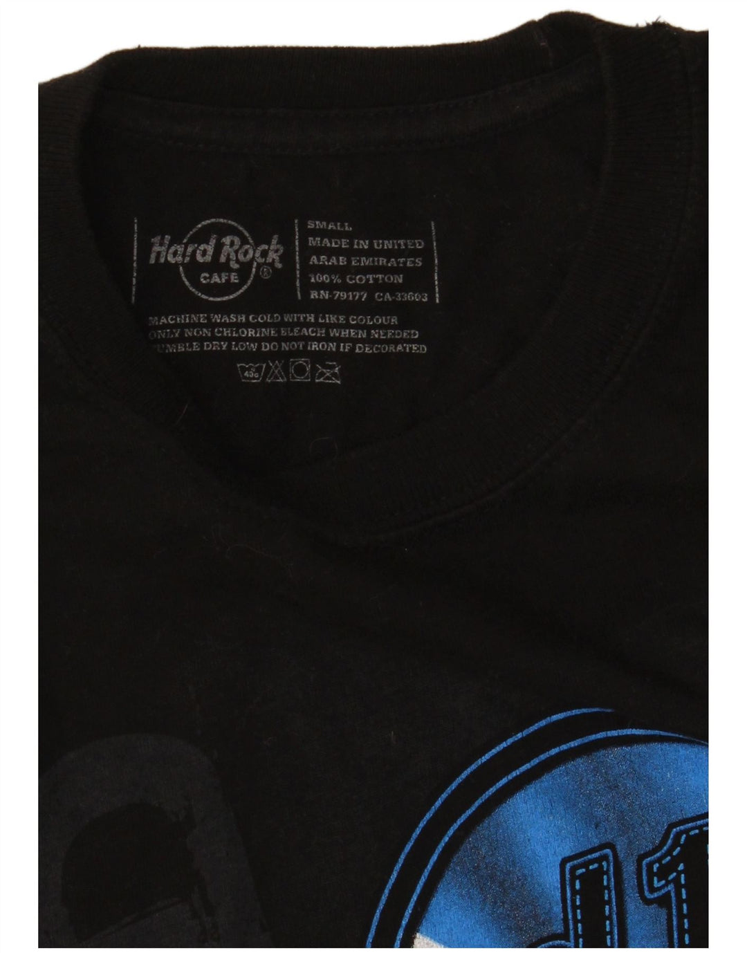 HARD ROCK CAFE Męski T-shirt z grafiką w Edynburgu, mały, czarny, bawełniany