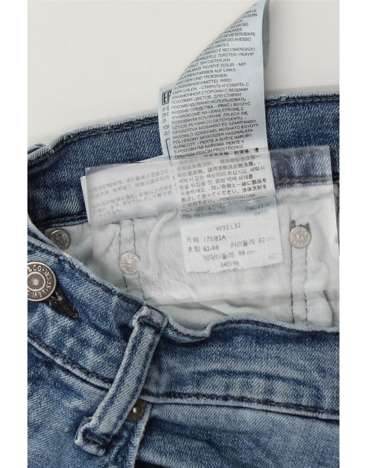 Męskie jeansy Levi's 511 Slim W32 L32 Niebieska bawełna