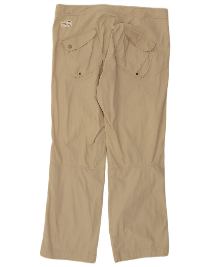 PUMA Mens Straight Chino Trousers Large W36 L32 Beige