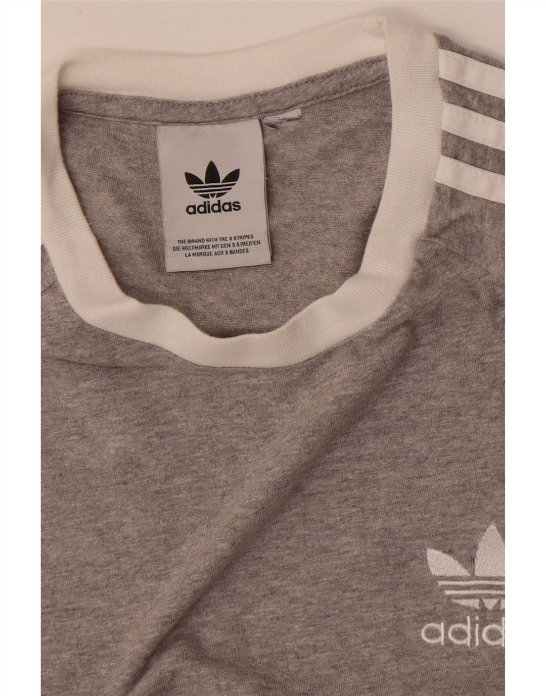 Adidas Męski T-Shirt Top Mały Szary Nakrapiany