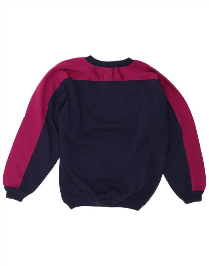 BRUGI Mens Zip Neck Sweatshirt Jumper Small Navy Blue Colourblock