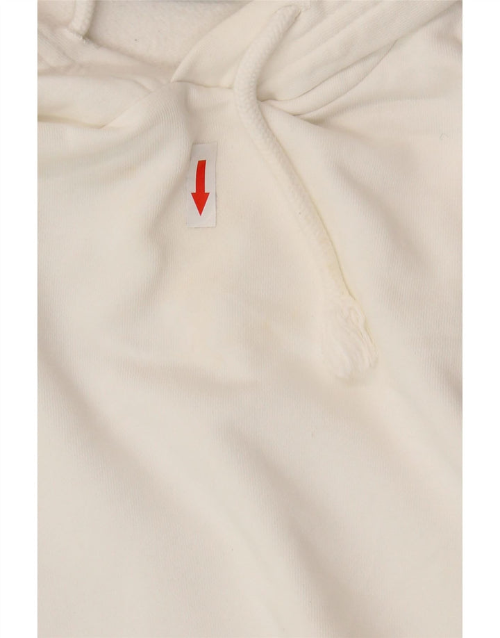 Męski sweter z kapturem C&A o swobodnym kroju, mały, biały, bawełniany