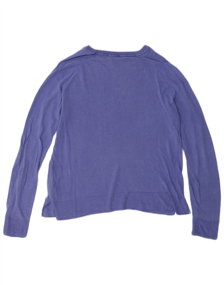 Damska bluzka oversize Massimo Dutti Top UK 6 XS Granatowy Lyocell