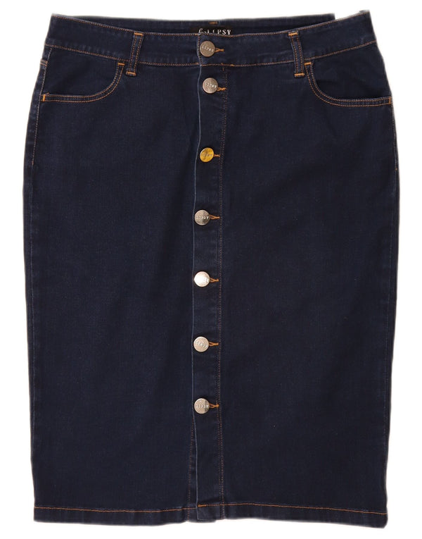 Damska spódnica dżinsowa Lipsy UK 16 duża W32 granatowa bawełna