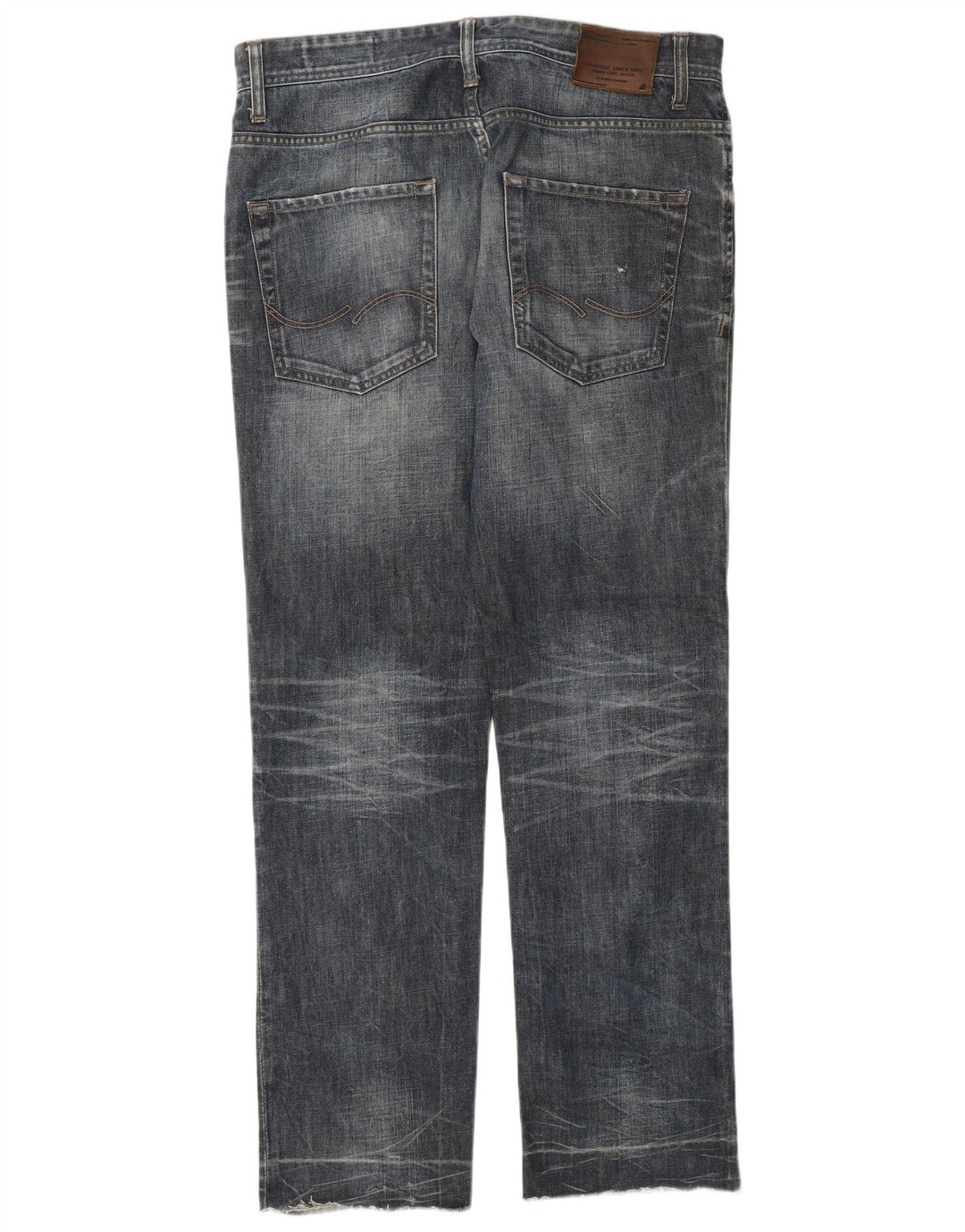 Męskie proste dżinsy Jack & Jones W34 L31 granatowe