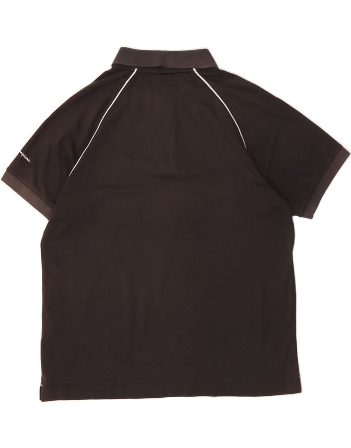 CHAMPION Mens Polo Shirt XL Black Cotton Vintage Champion and Second-Hand Champion from Messina Hembry 