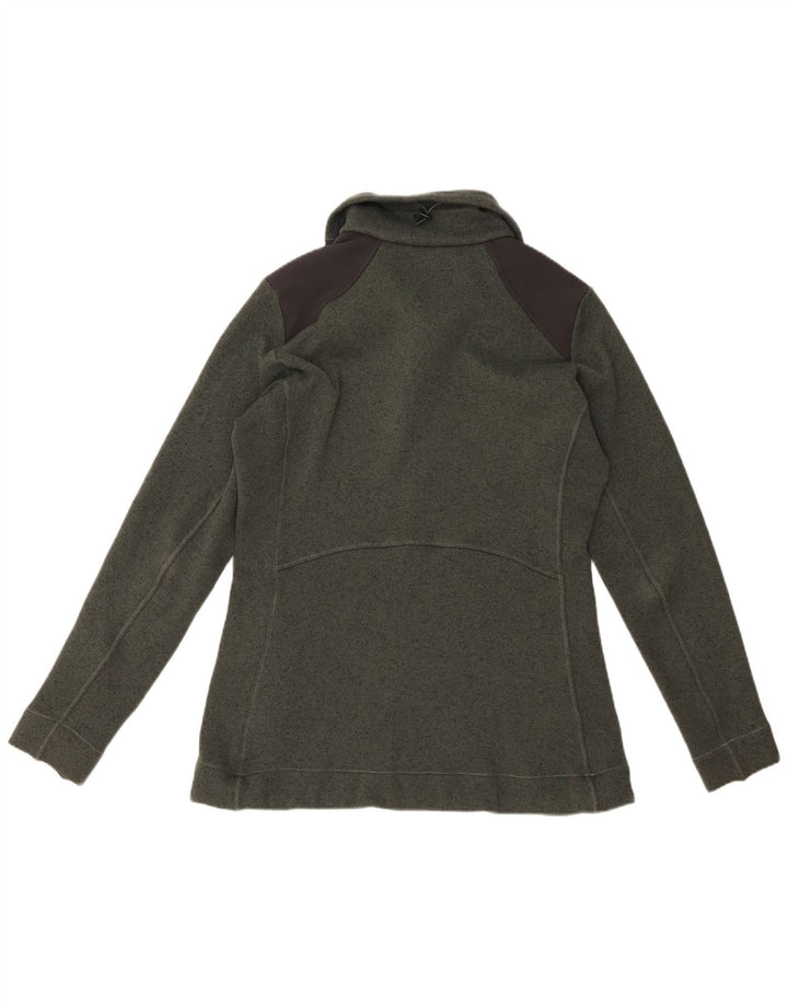 Damska kurtka dresowa HELLY HANSEN UK 16, duża, zielona, z blokami kolorów