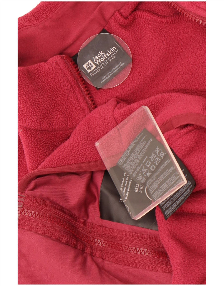 Damska kurtka polarowa Jack Wolfskin z podszewką UK 10, mały, różowy poliester