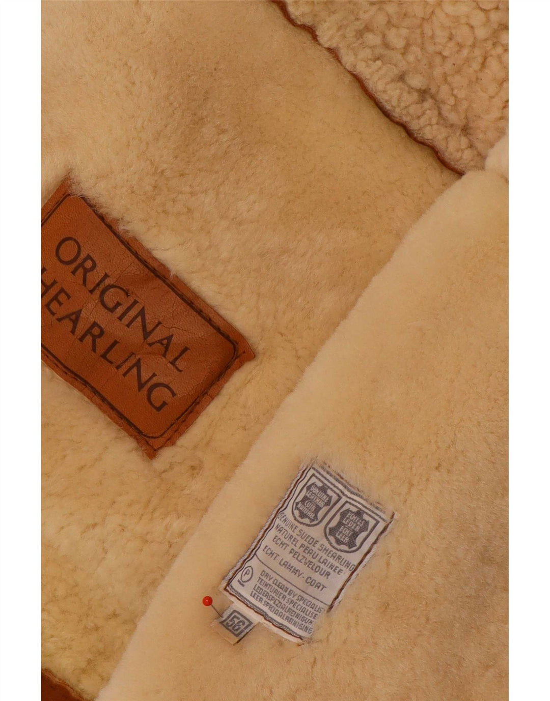 Vintage męska kurtka shearling IT 56 2XL brązowa